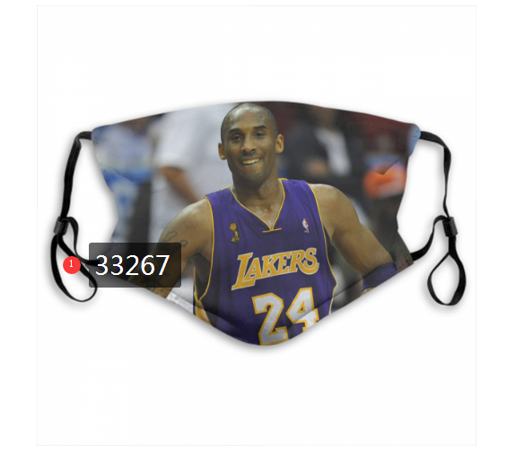2021 NBA Los Angeles Lakers #24 kobe bryant 33267 Dust mask with filter->nba dust mask->Sports Accessory